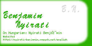 benjamin nyirati business card